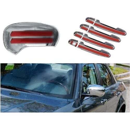 Mango de puerta cromado y cubierta de espejo Spec-D Tuning para Chrysler 300 300C 2005-2010 y Dodge Magnum 2005-2008
