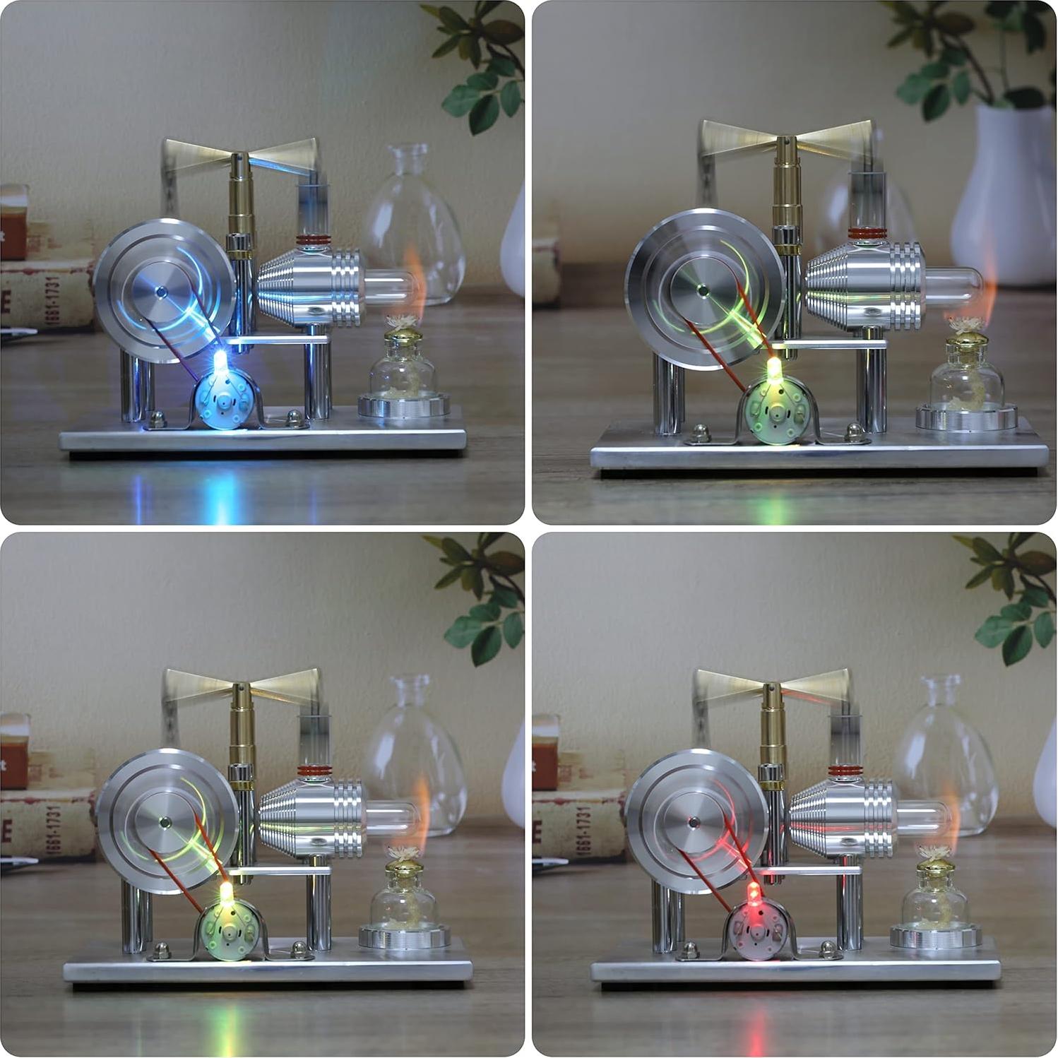 Motor Stirling de Aire Caliente Sunnytech SC02M - Juguete Educativo