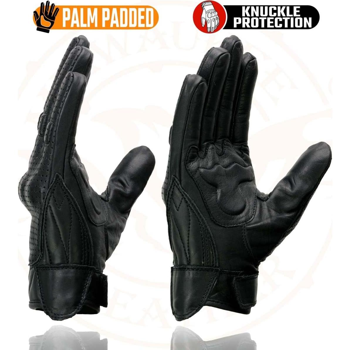Guantes de Moto Milwaukee Leather MG7500 de Cuero con Gel 3X