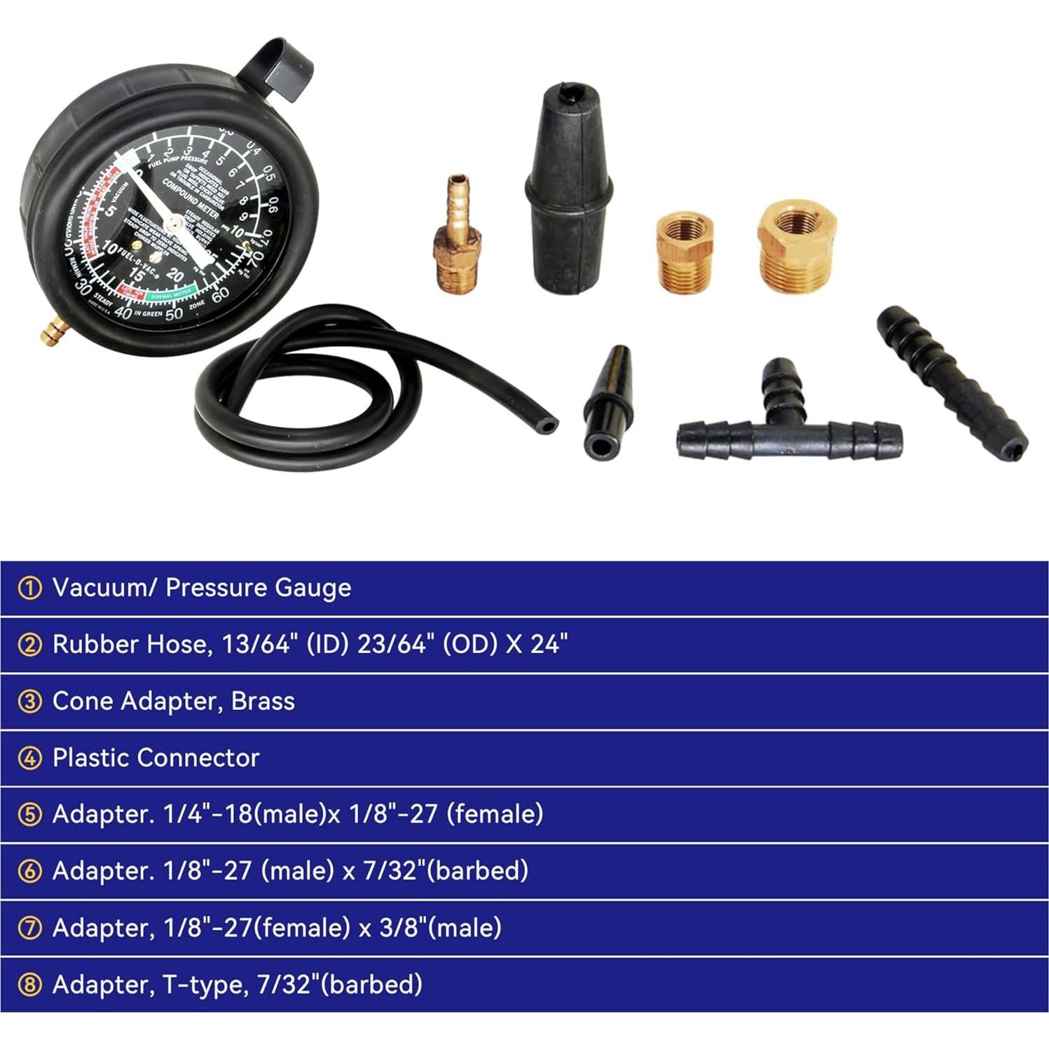 Kit Medidor Presión Bomba Combustible HFS con Adaptadores