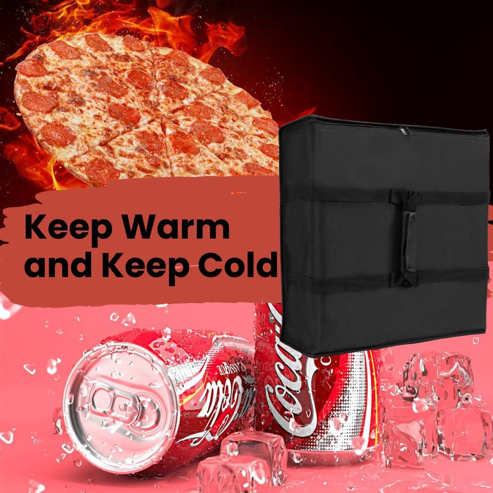Bolsa de Pizza Aislada TOGETRUE 50.8x50.8x15.2 cm Negra