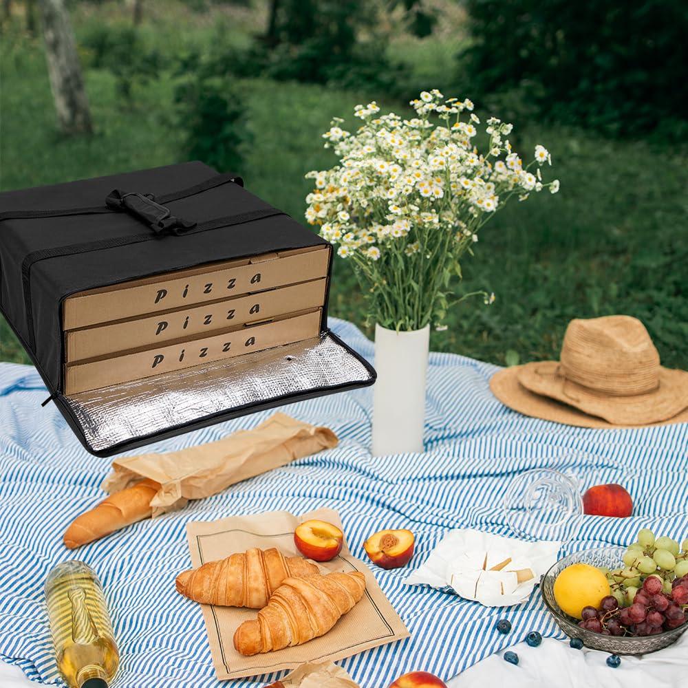 Bolsa de Pizza Aislada TOGETRUE 50.8x50.8x15.2 cm Negra