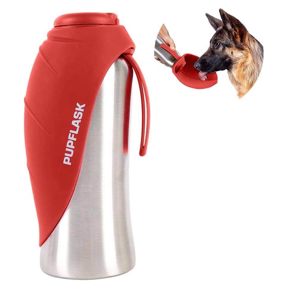 Botella de Agua para Perros Tuff Pupper 0.8L Acero Inoxidable