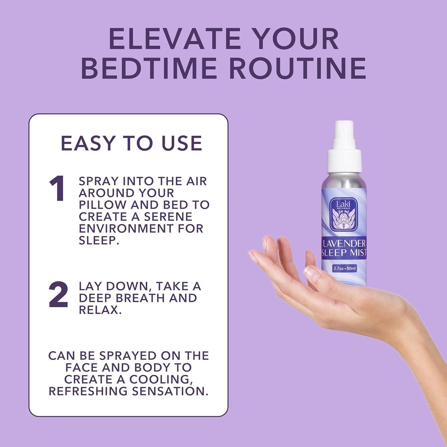 Spray para Dormir Laki Naturals Lavanda 76.5ml + 29.6ml