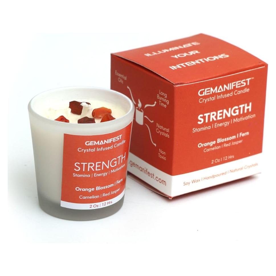 Vela de Cristal de Vigor con Cera de Soya y Aromas Naturales