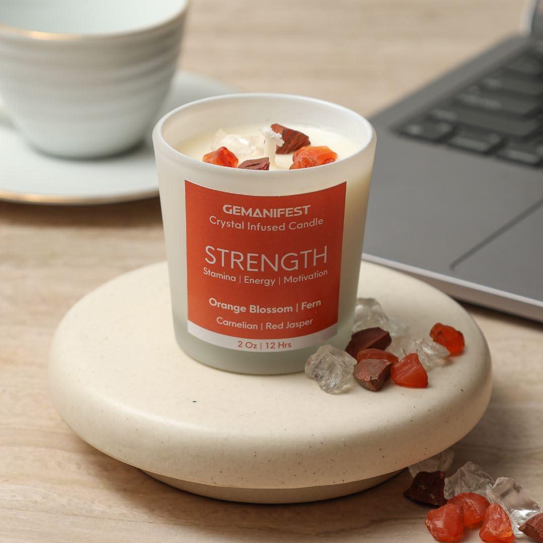 Vela de Cristal de Vigor con Cera de Soya y Aromas Naturales