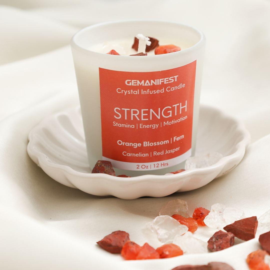 Vela de Cristal de Vigor con Cera de Soya y Aromas Naturales