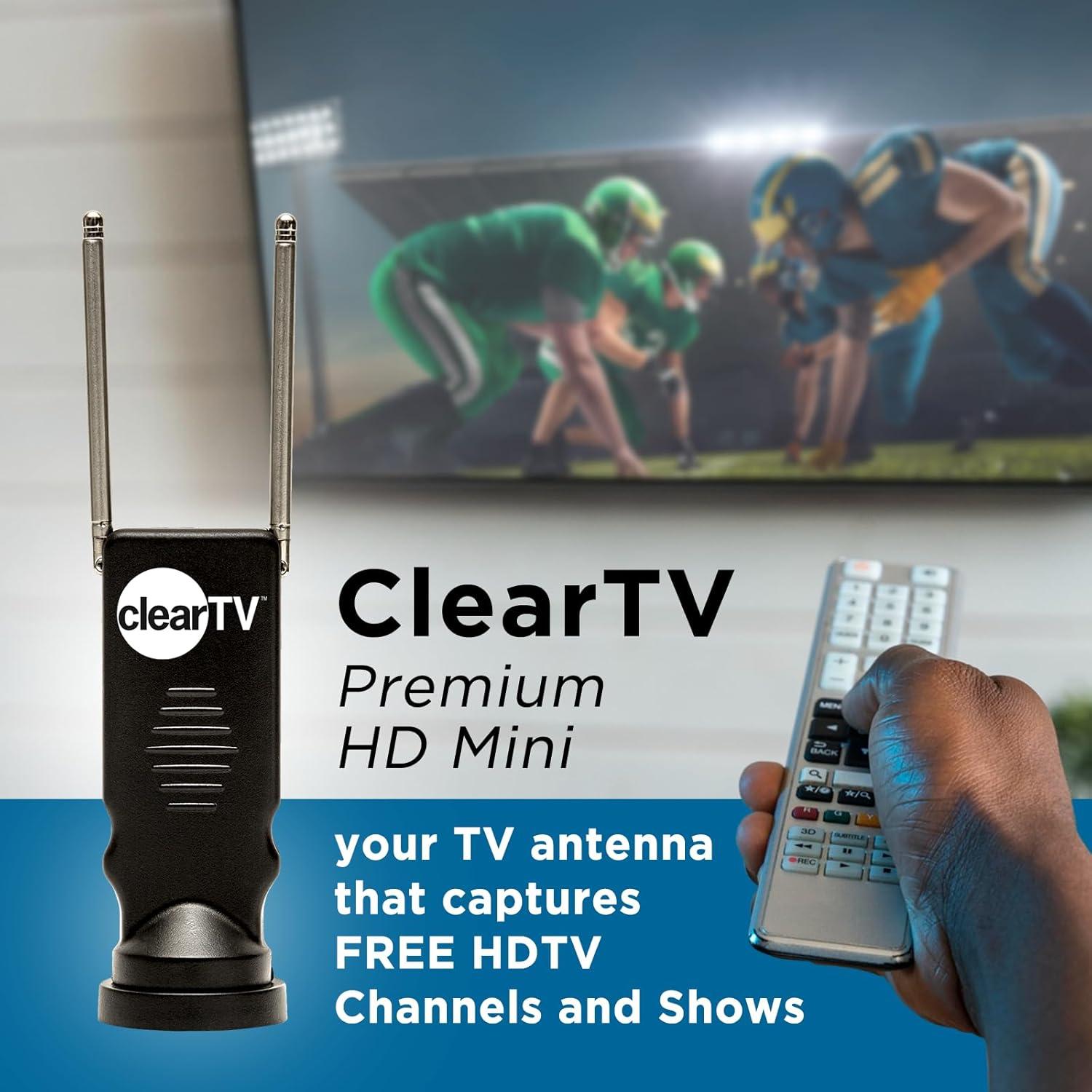 Antena HDTV ClearTV Premium HD CTV-MINI 4K Sin Cable