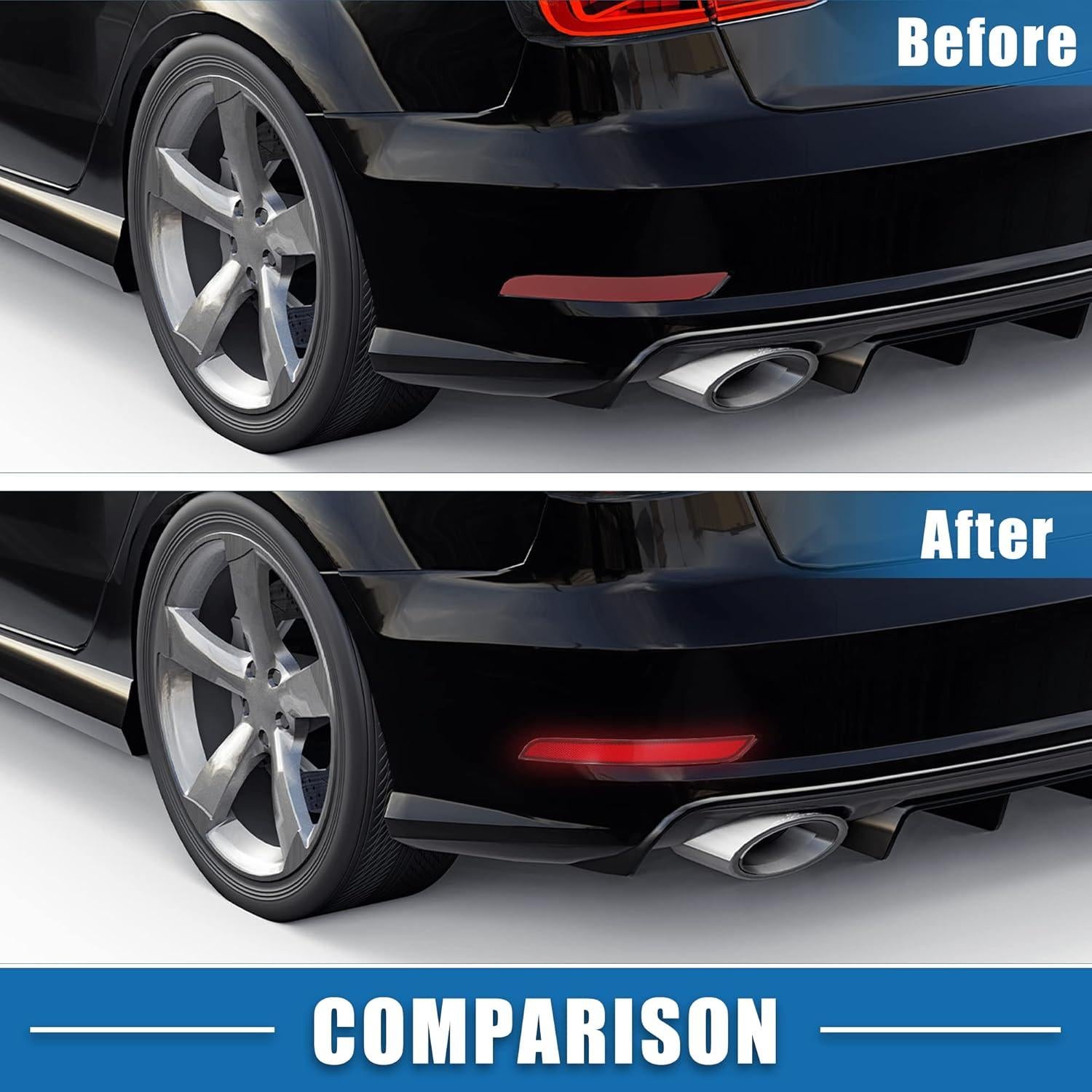 Luz Reflectora Parachoques Trasero A ABSOPRO Rojo Gris