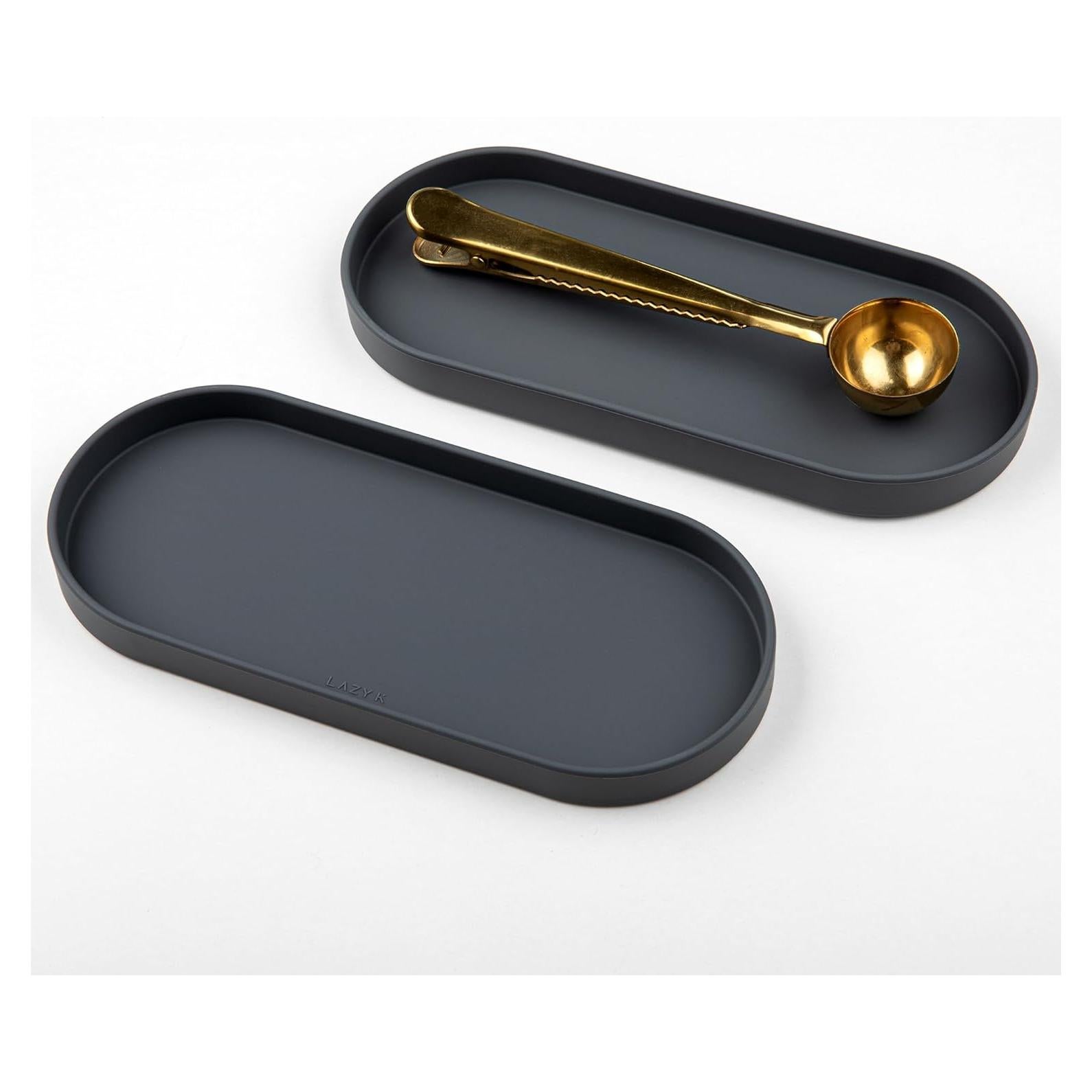 Bandeja Organizadora de Silicona Lazy K Gris 21.8x9.4cm