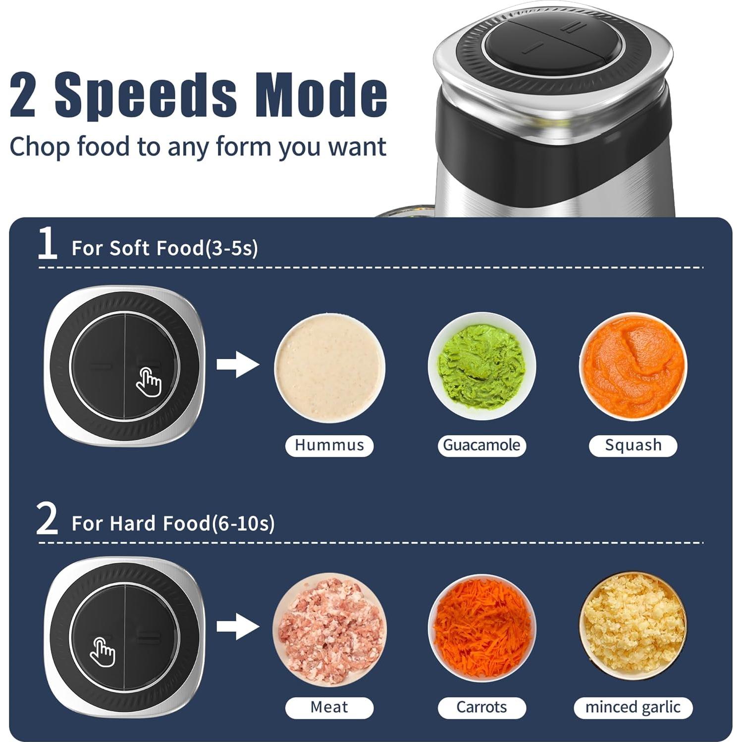 Procesador de Alimentos BUMET 500W 2L 8Tazas Acero Inoxidable