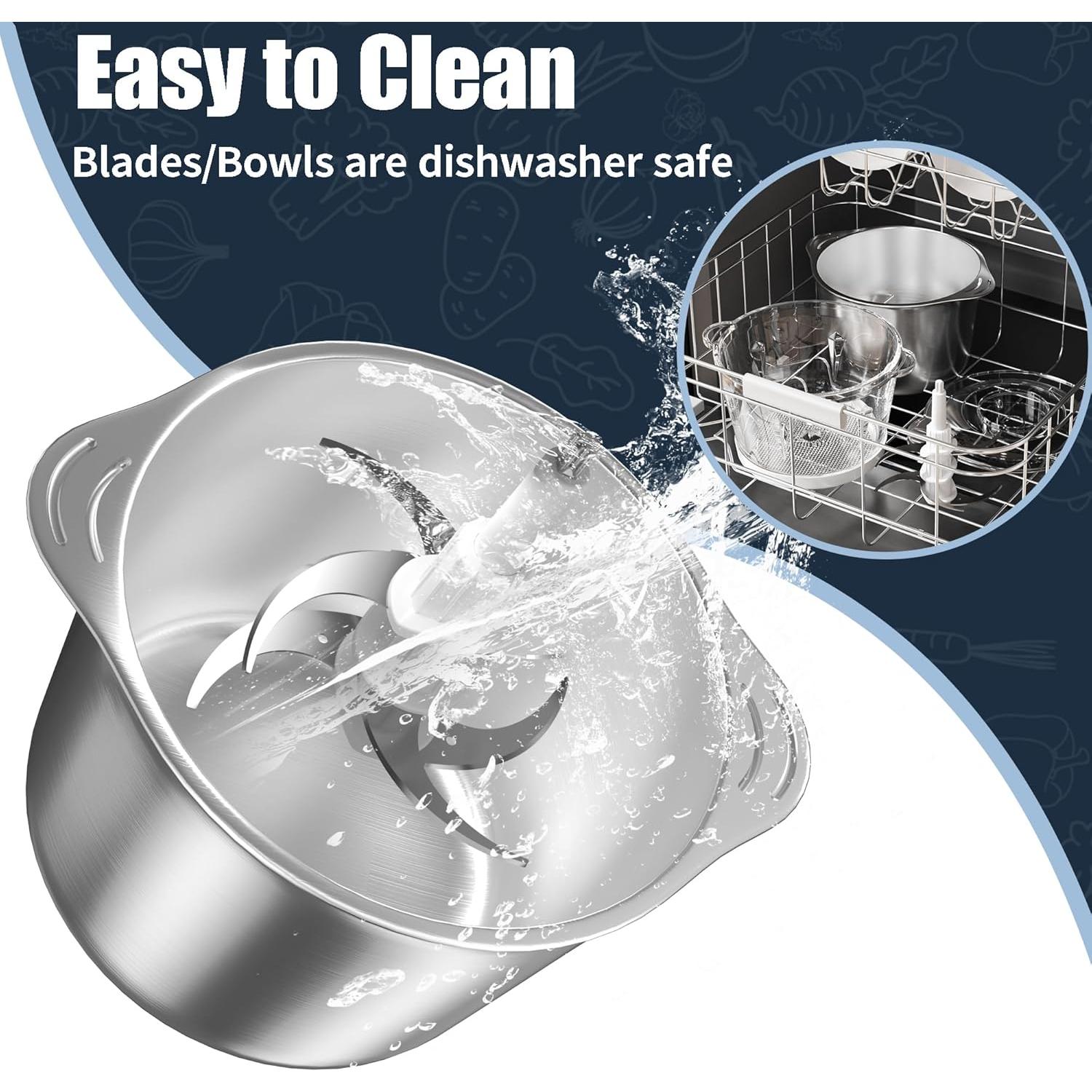 Procesador de Alimentos BUMET 500W 2L 8Tazas Acero Inoxidable