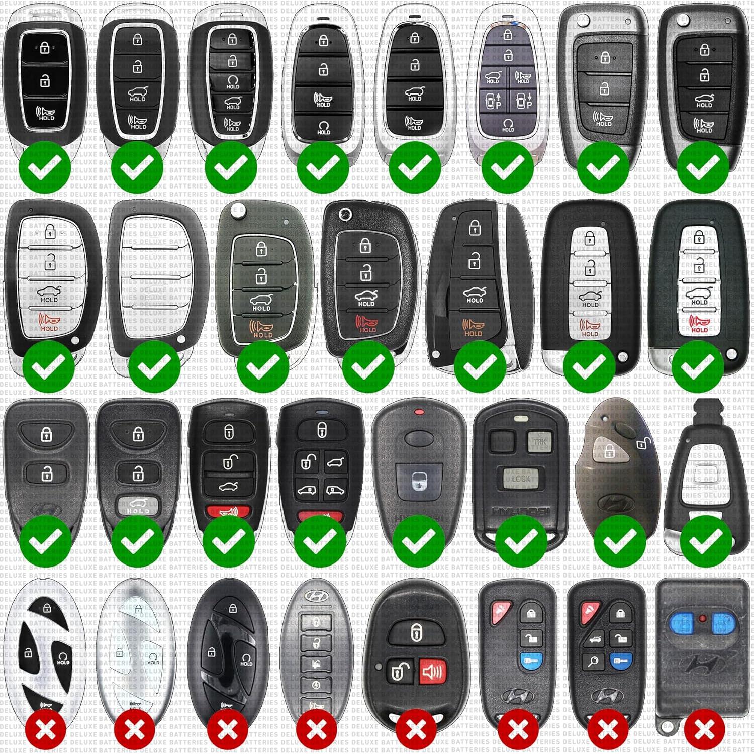 Baterías CR2032 Deluxe para llaveros Hyundai (Paquete de 2)