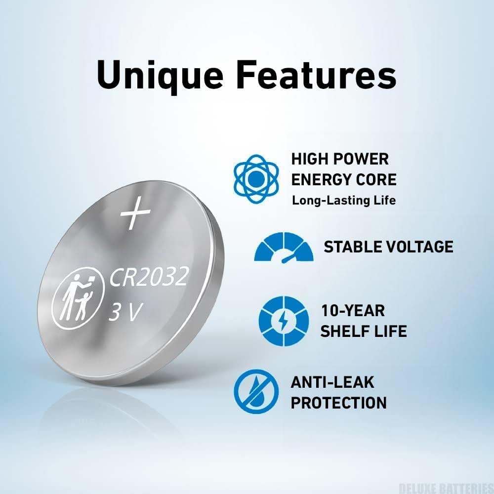 Baterías CR2032 Deluxe para llaveros Hyundai (Paquete de 2)