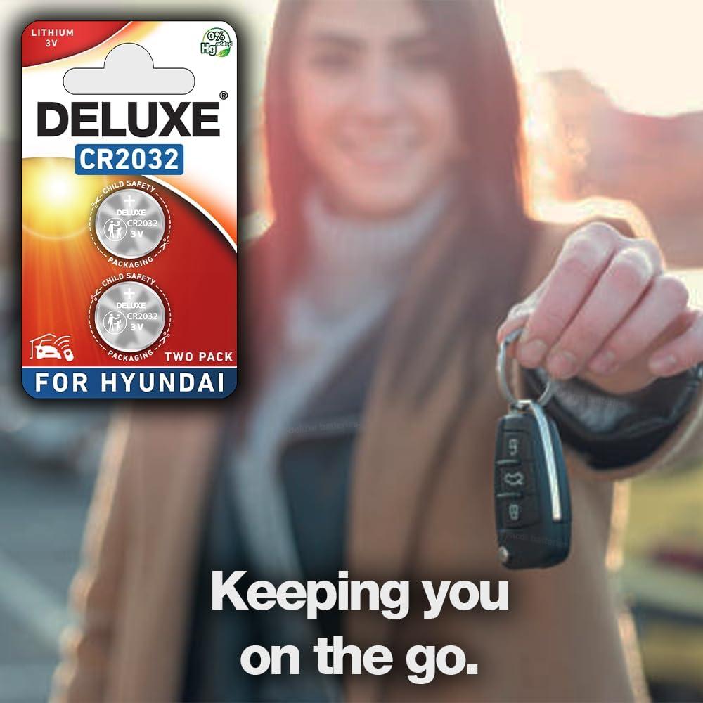 Baterías CR2032 Deluxe para llaveros Hyundai (Paquete de 2)