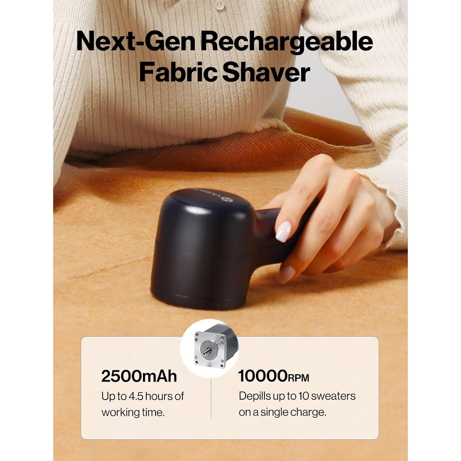 Quitapelusas Eléctrico VASSON Recargable 2500mAh Negro