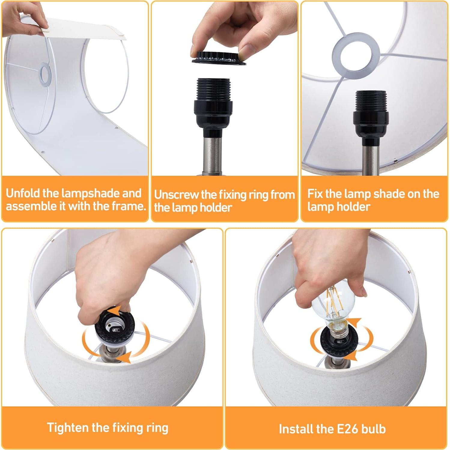 Juego de 2 Lámparas de Noche EJIAXIN con USB y Regulable