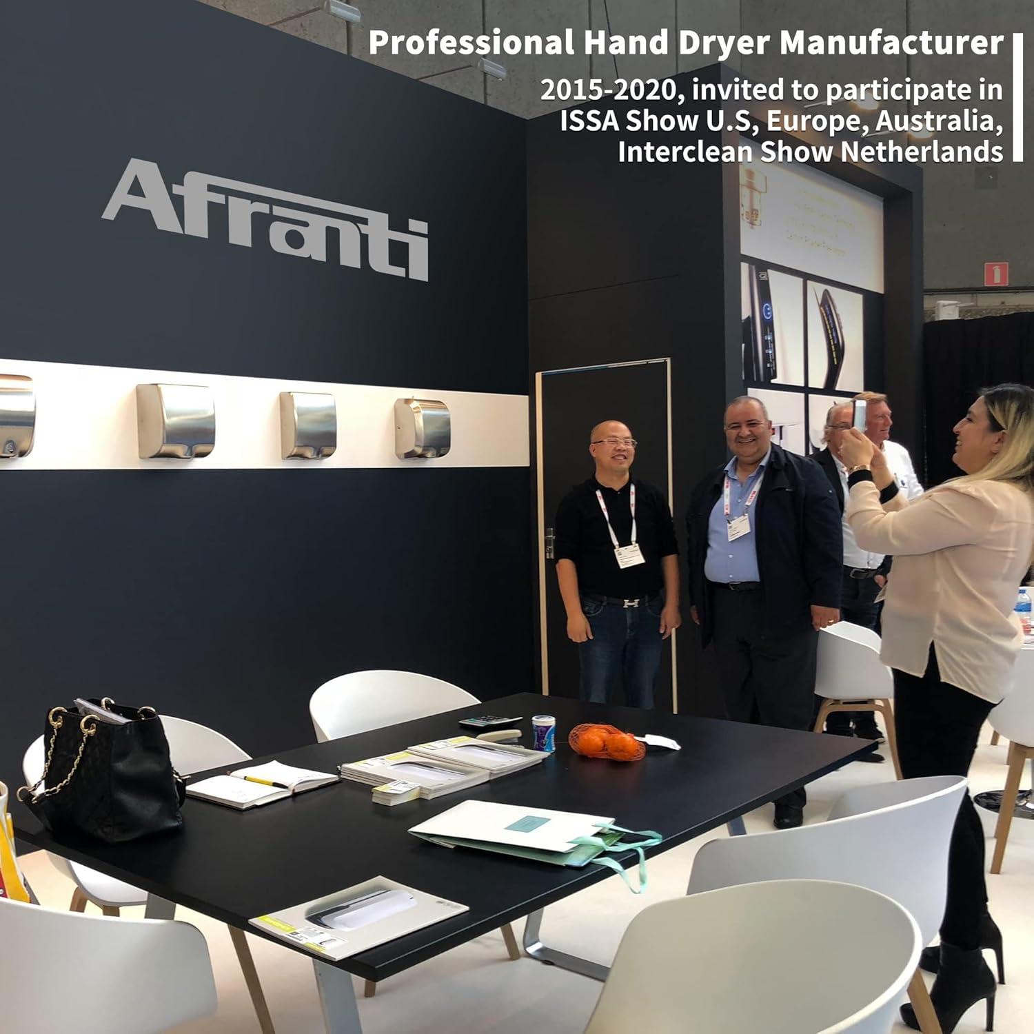 Secador de manos automático Afranti 1800W acero inoxidable