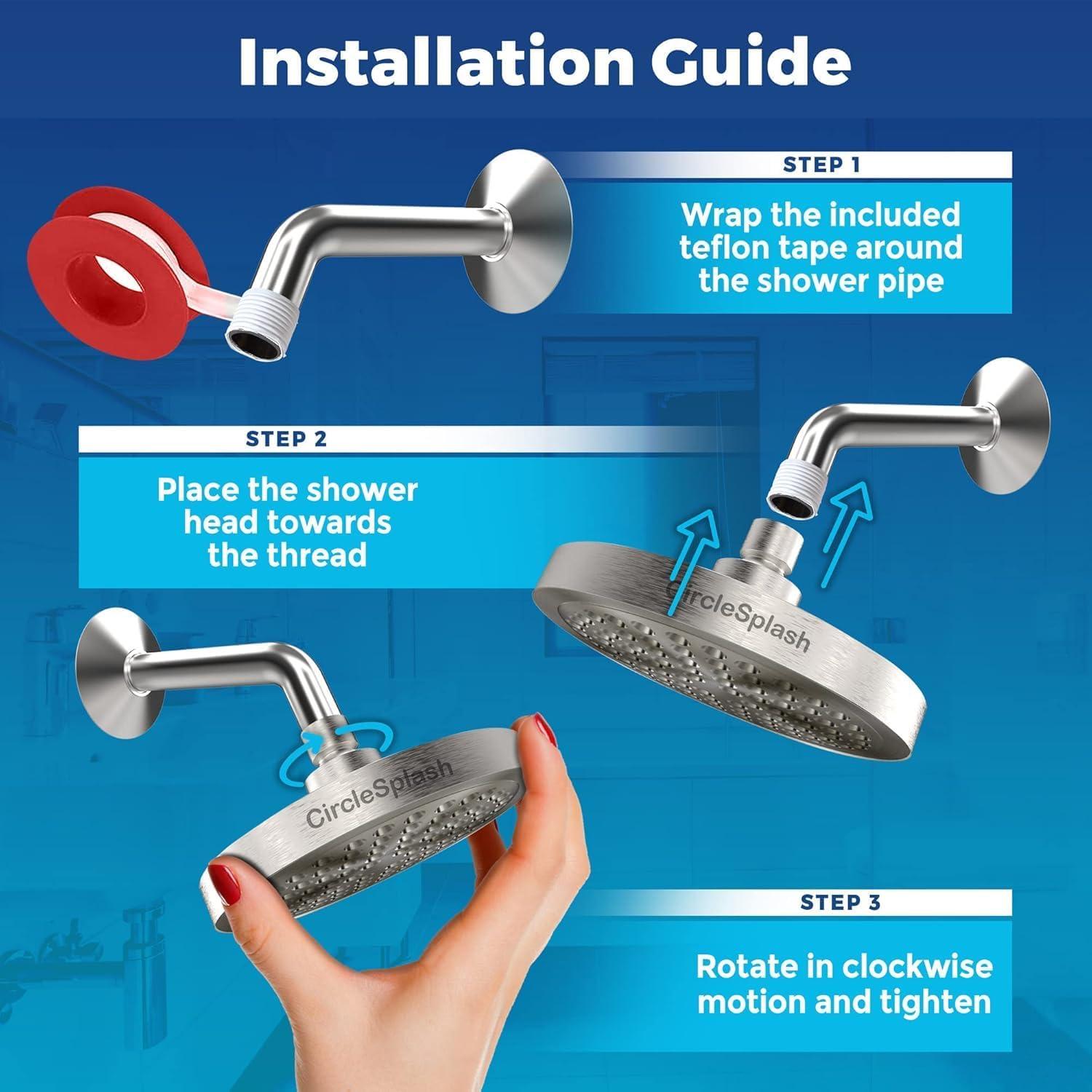 Cabeza de Ducha CircleSplash Alta Presión 1.8 GPM Níquel Cepillado