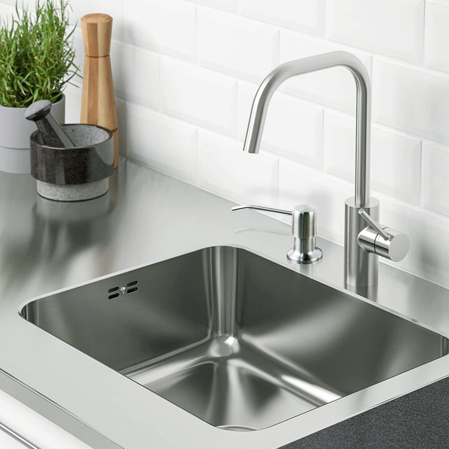 Dispensador de Jabón de Acero Inoxidable YOFOCOO 500ml