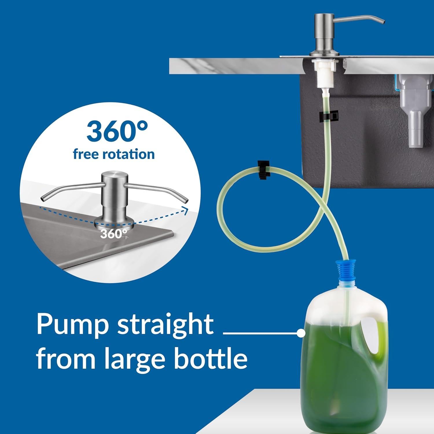 Dispensador de Jabón de Acero Inoxidable YOFOCOO 500ml