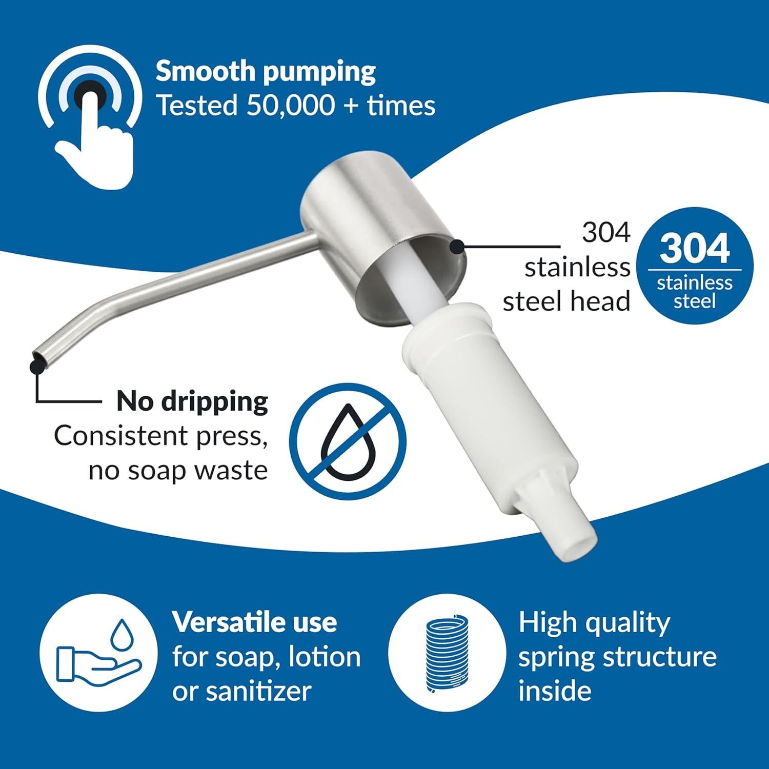 Dispensador de Jabón de Acero Inoxidable YOFOCOO 500ml