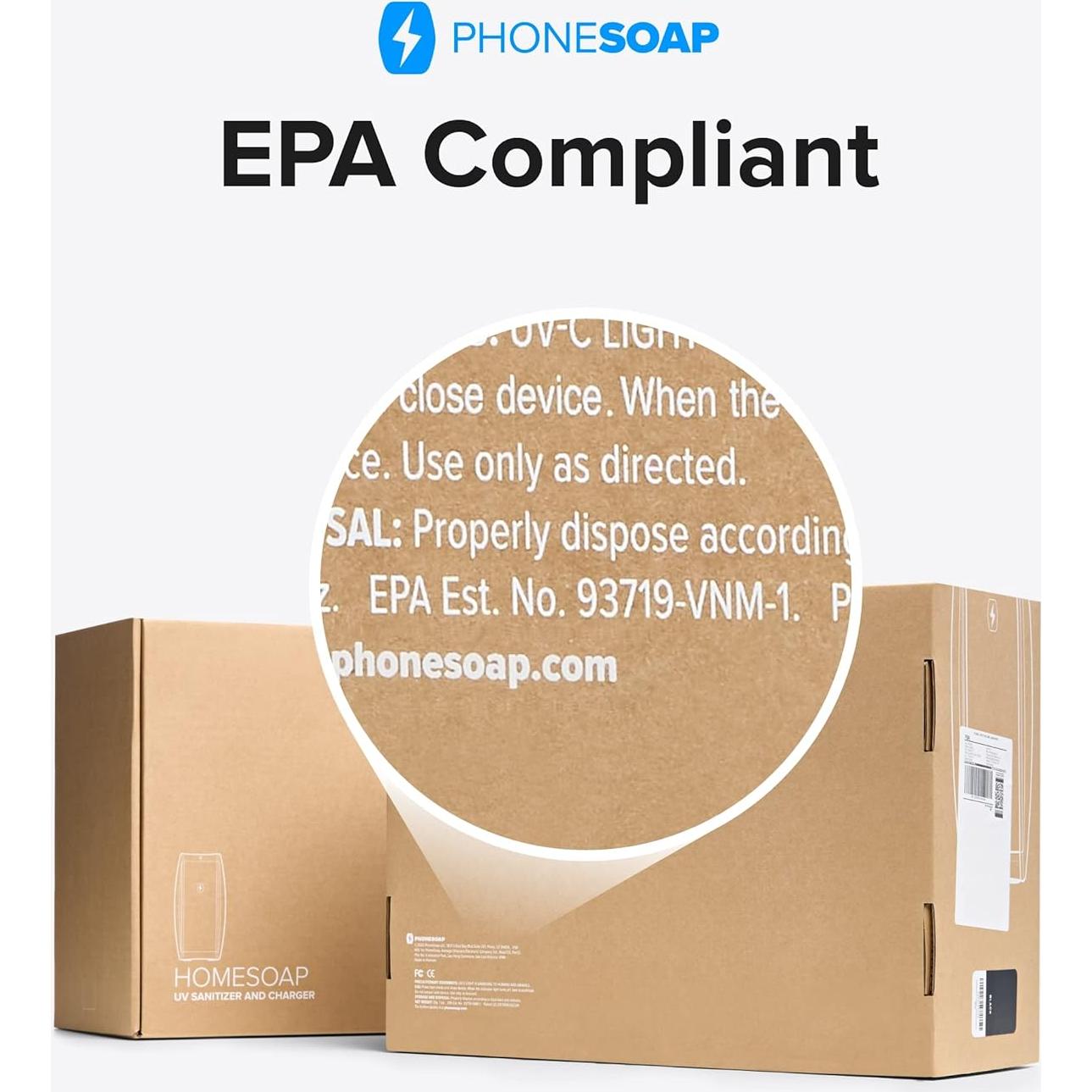 Desinfectante UV-C PhoneSoap XL Negro | Caja de Desinfección 360°