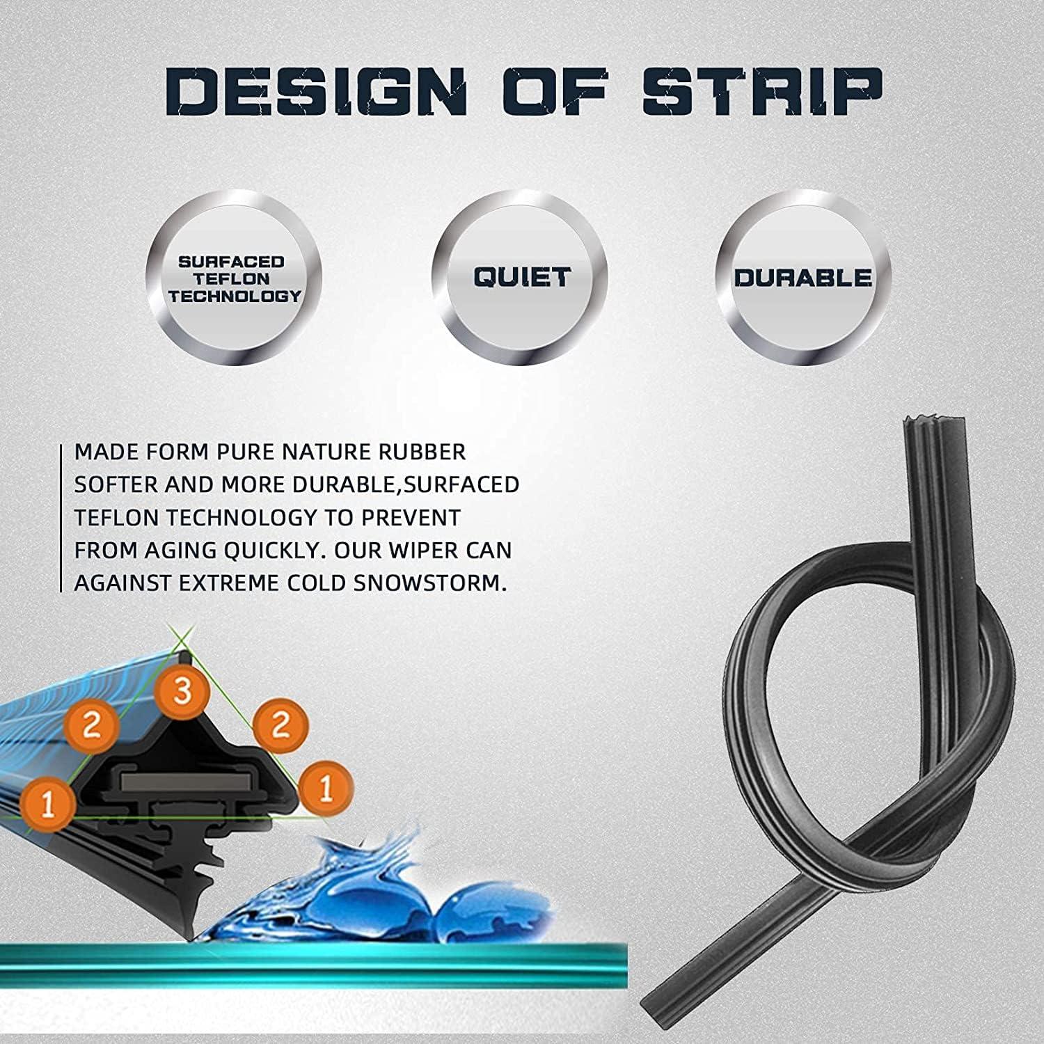 Limpiaparabrisas AUTOBOO 26"+16" + 12" para Toyota RAV4 y Mazda 5