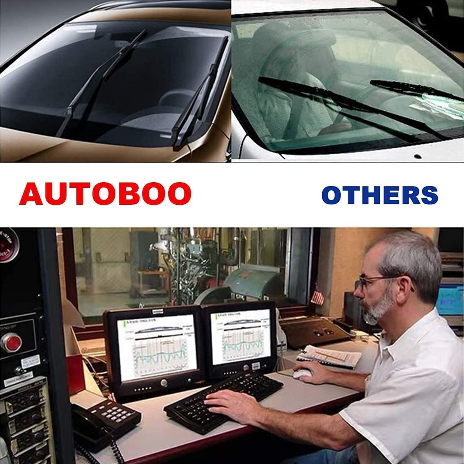 Limpiaparabrisas AUTOBOO 26"+16" + 12" para Toyota RAV4 y Mazda 5