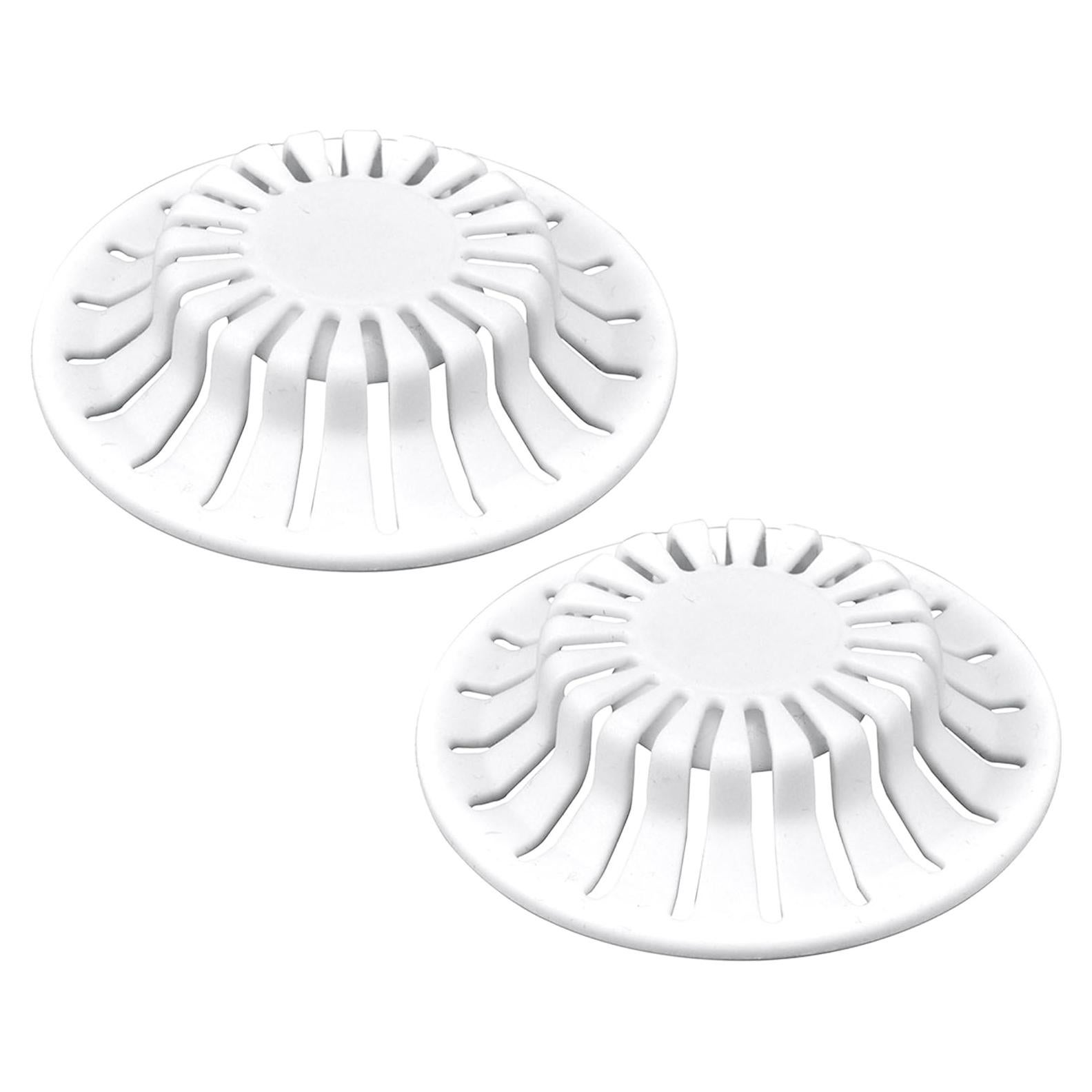 DANCO Universal Bathroom Sink Suction Cup Hair Catcher Strainer and Snare | For Pop-Up Stoppers | White | 2 Pack (10769)