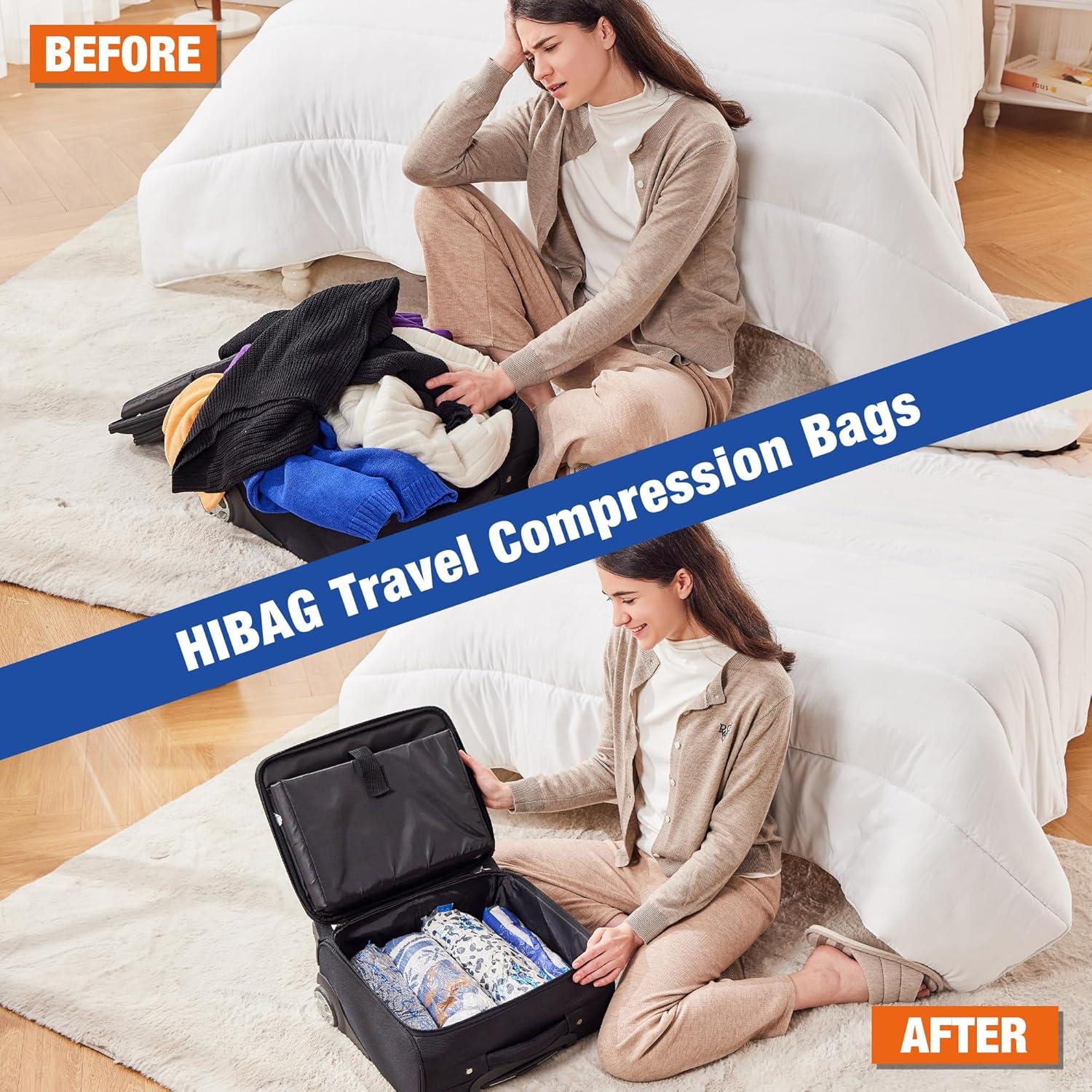 6 Bolsas de Compresión HIBAG para Viaje y Almacenamiento
