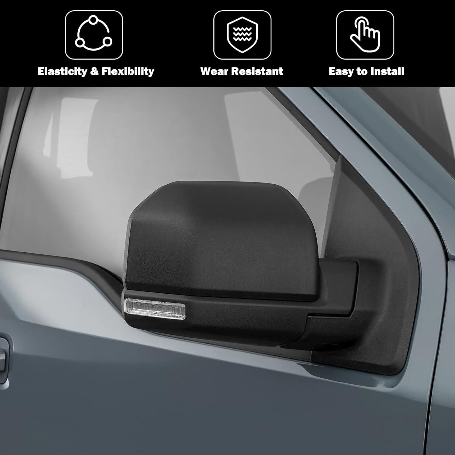 Tapa de Espejo Derecho MOFOAP para Ford F150 2015-2020 Negro