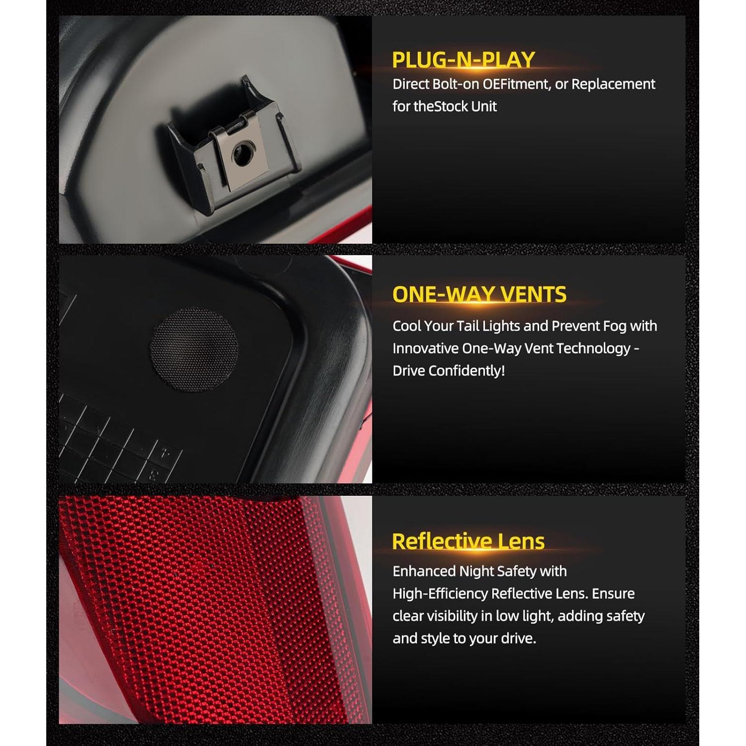 Luz de freno trasera OKLPF para Chevy Colorado y GMC Canyon