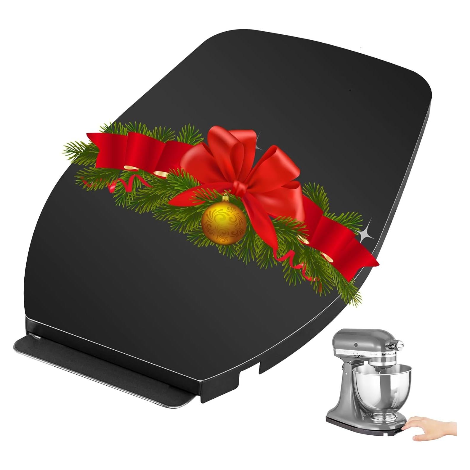 Upgrade Mixer Slider for Kitchenaid Mixer,Sliding Tray Kitchen Appliance Slide Tray Mixer Mover Mixer Mat with Smooth Rolling Wheels for Kitchenaid Series (Black, 4.5-5 Qt)