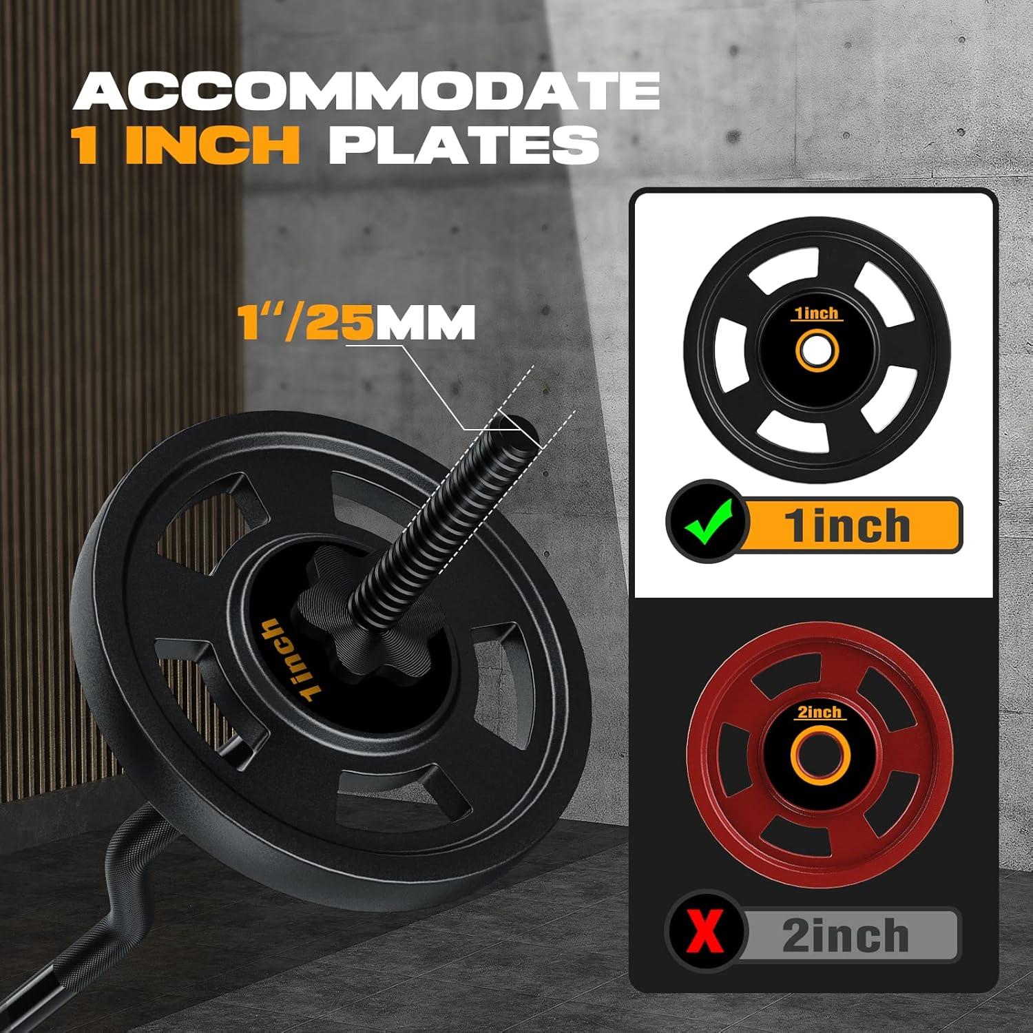 Barra de Curl EZ ExtreSpo 119 cm Acero 220 lbs Ergonomica