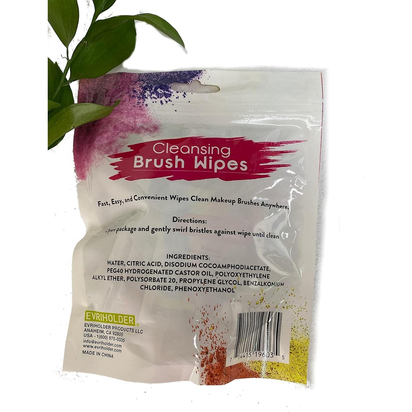 Toallitas de Limpieza para Brochas de Maquillaje Evriholder 24 Unidades