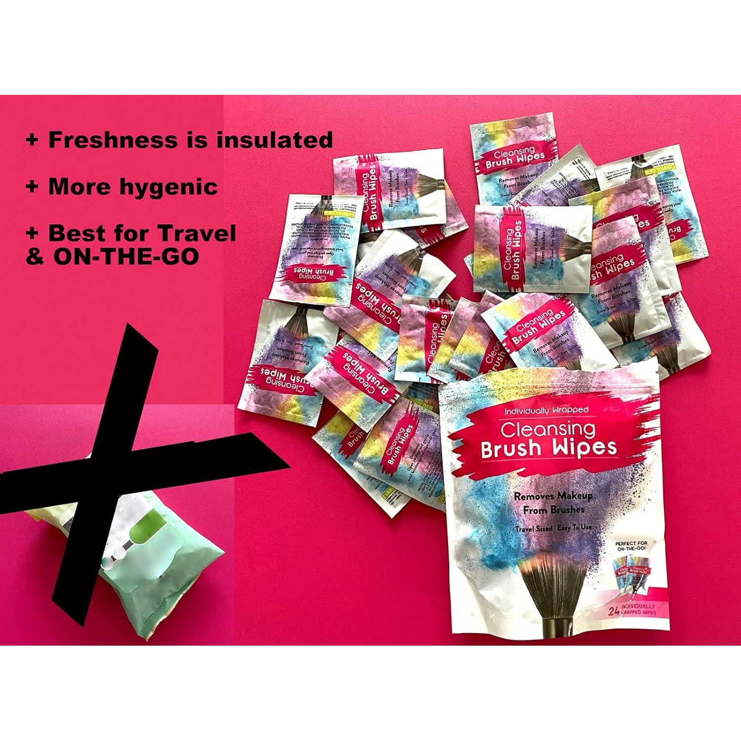 Toallitas de Limpieza para Brochas de Maquillaje Evriholder 24 Unidades