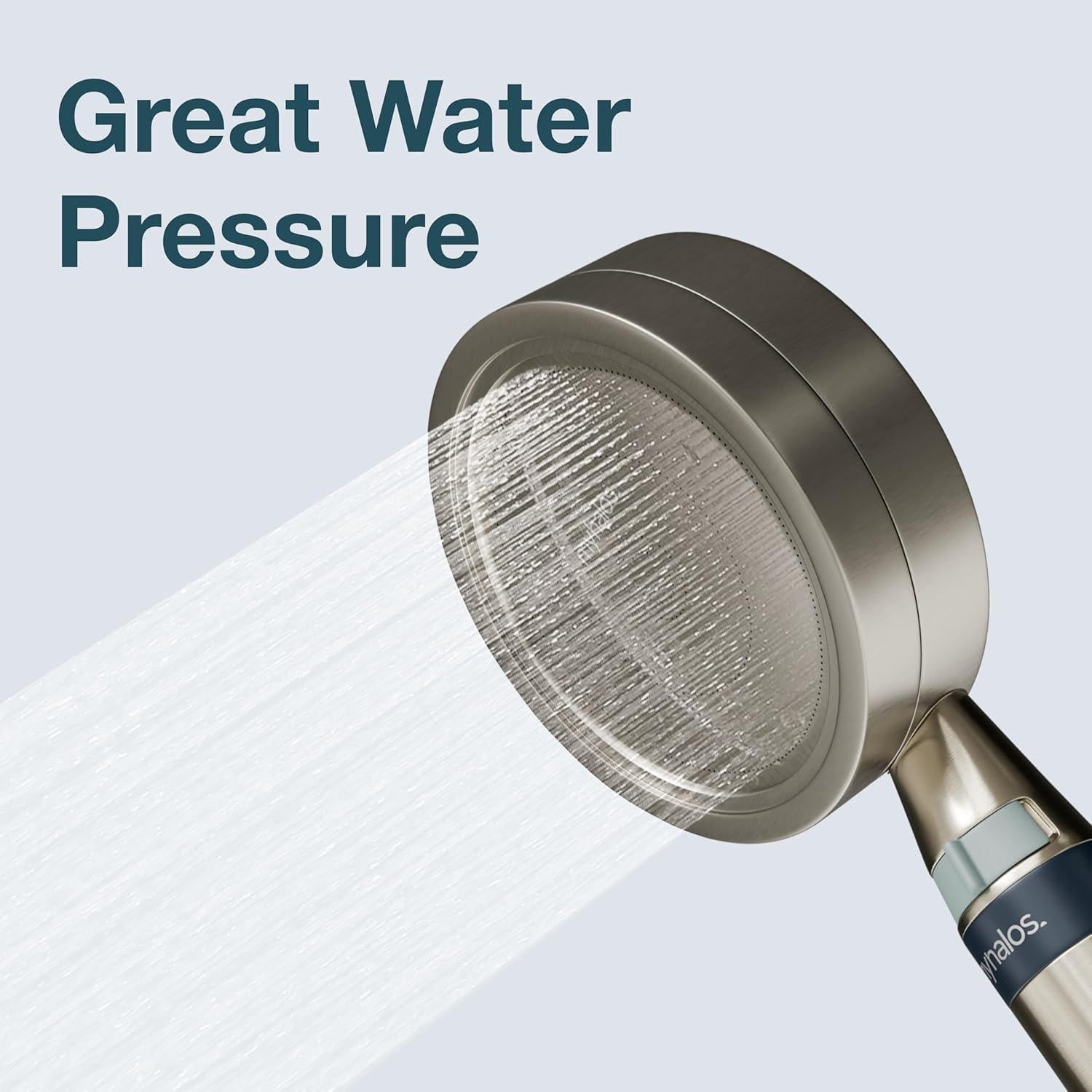 Cabezal de Ducha Filtrado de Mano myhalos Negro 6.81 L/min