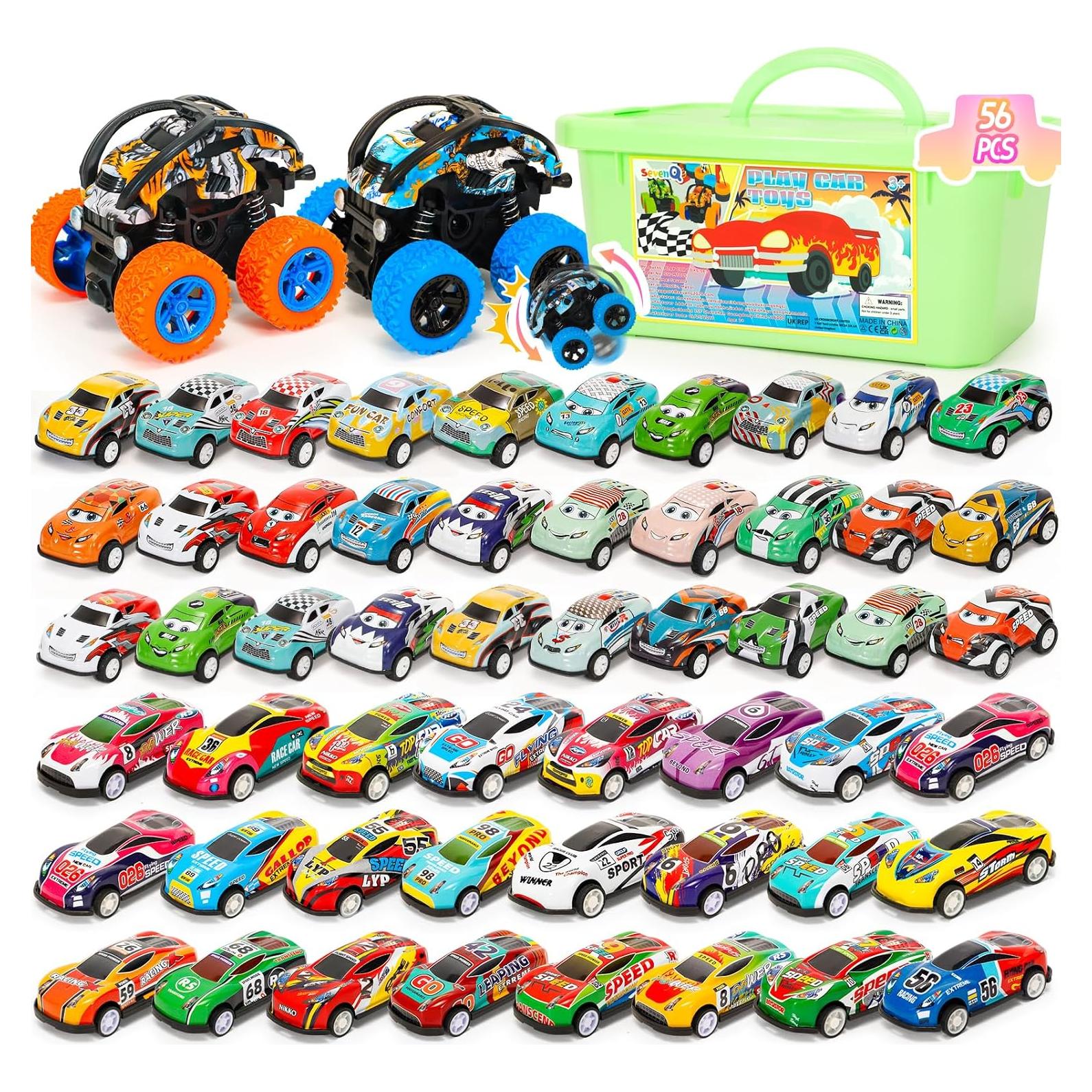 Set de Coches de Juguete SevenQ 56 Piezas para Niños
