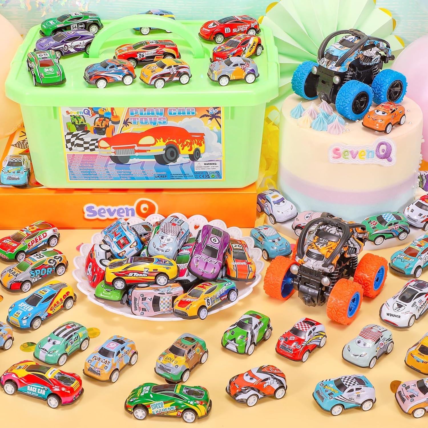Set de Coches de Juguete SevenQ 56 Piezas para Niños