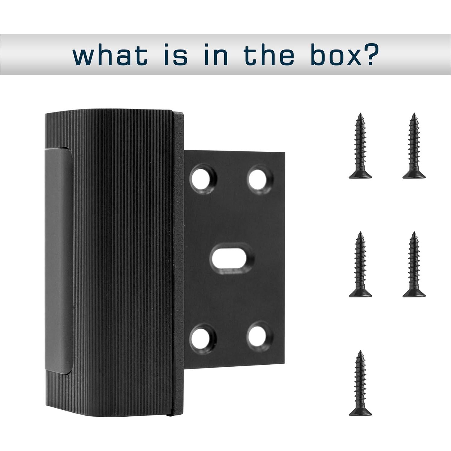 Cerradura de Refuerzo RONESS para Puerta Negra 7.62 cm