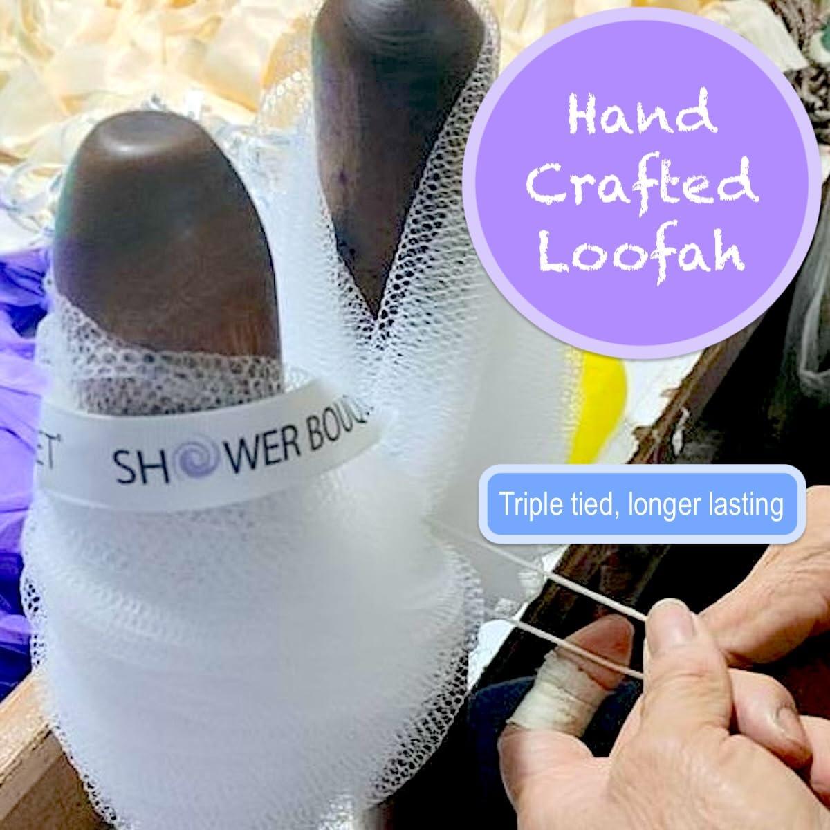 Set de Esfuma y Esponjas de Baño Loofah-Carbón 3 Piezas