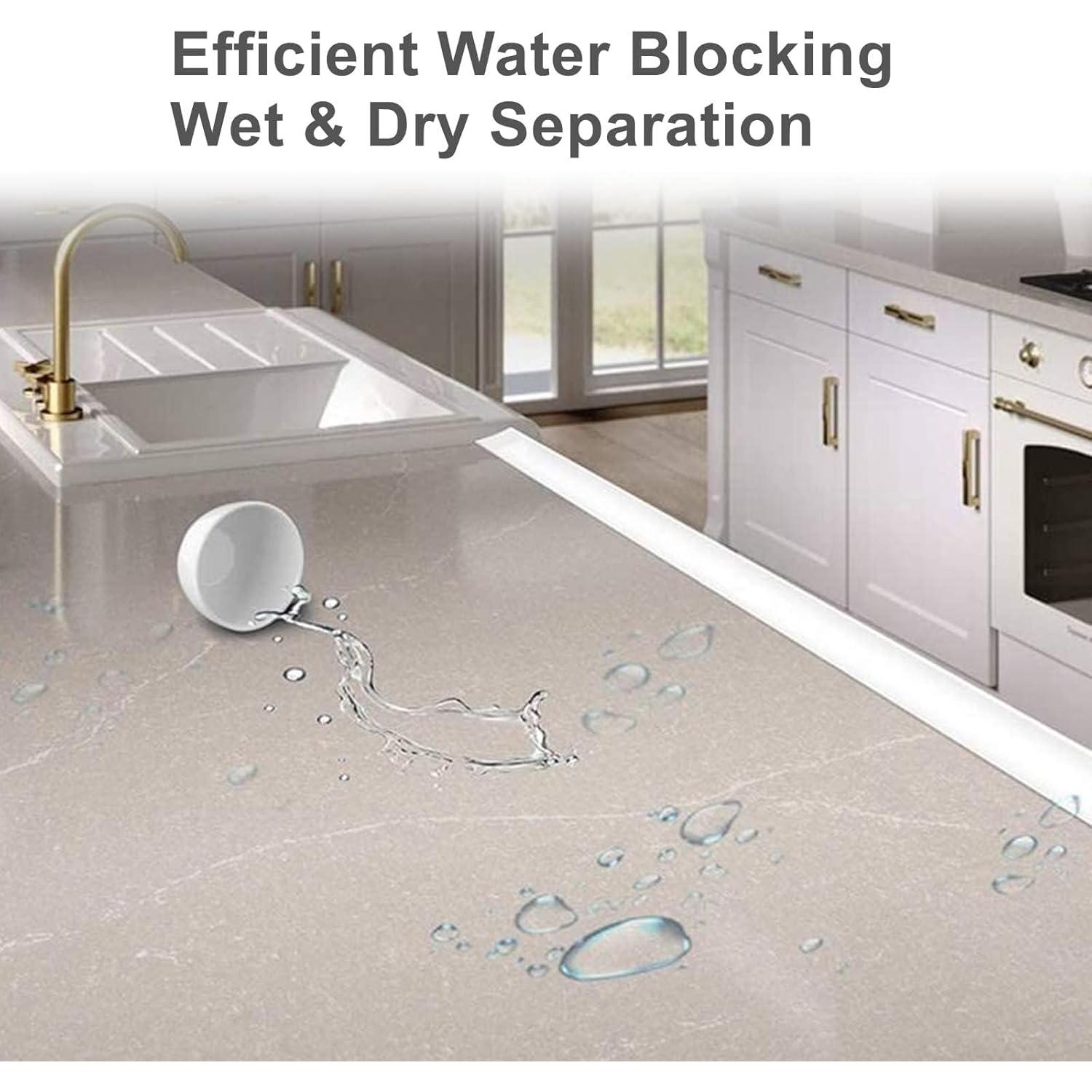 Umbral de Ducha 99 cm Silicona Autoadhesiva Barrera Agua Negro