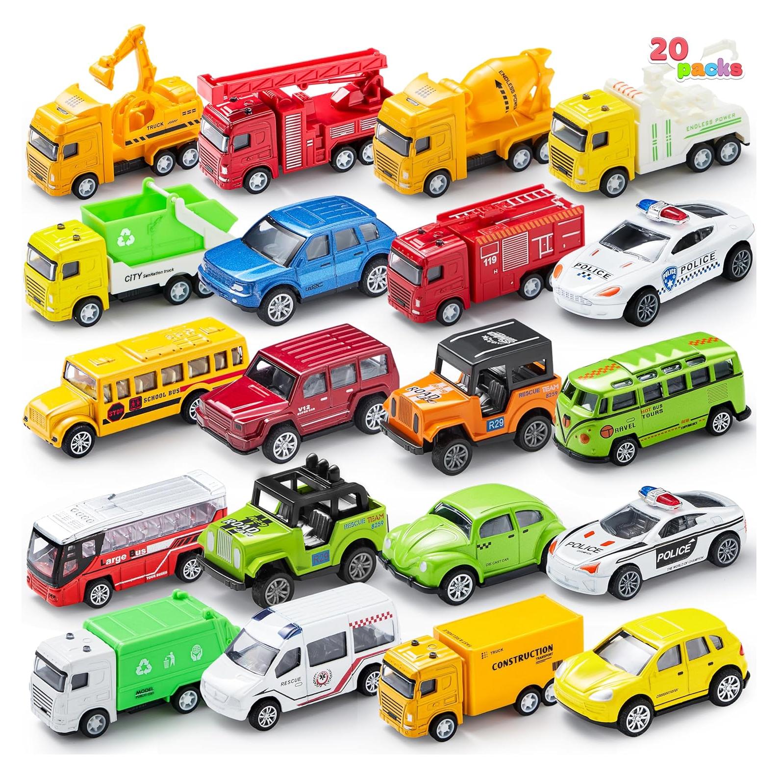 Set de 20 Coches de Metal a Fricción Joyin para Niños