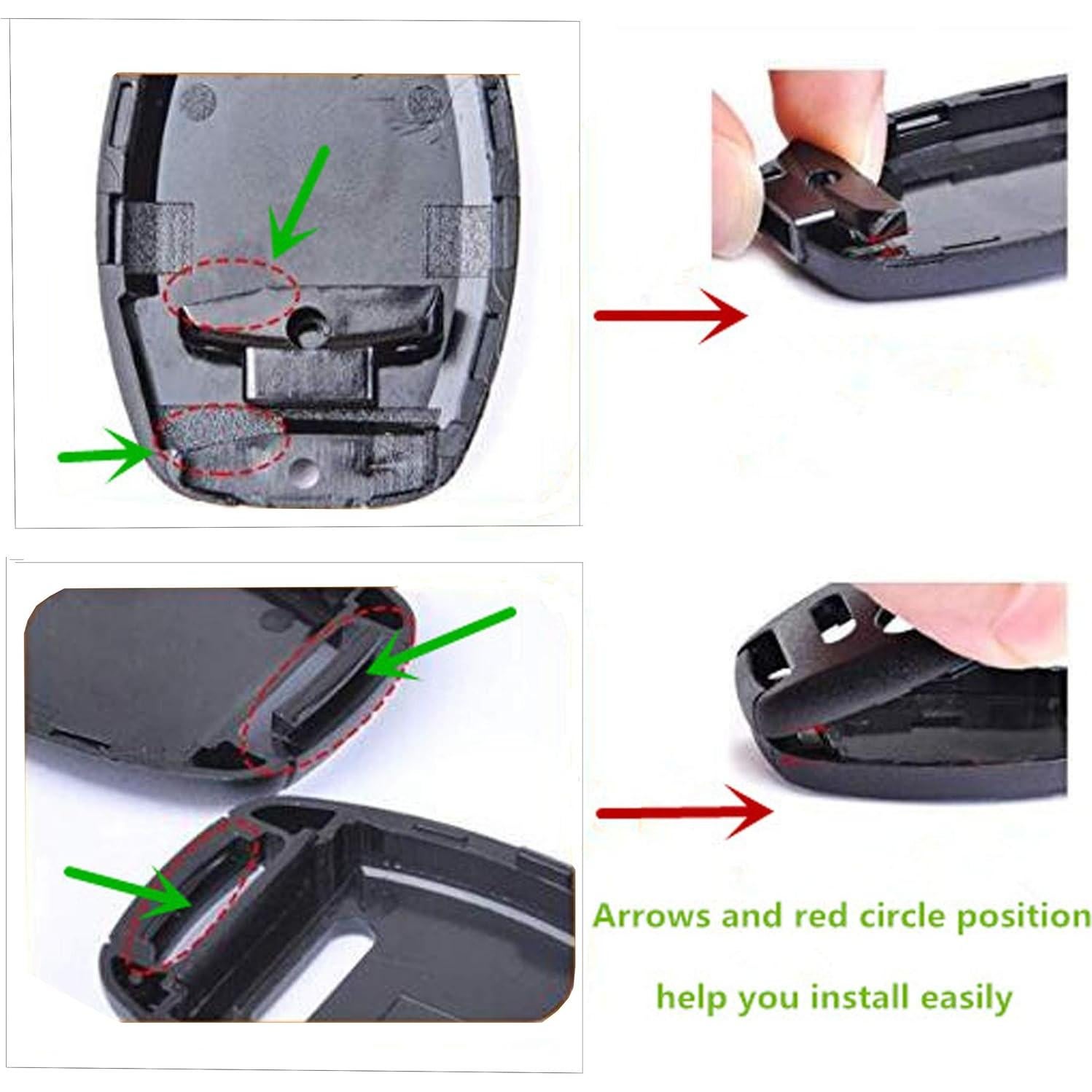 Carcasa Llave Honda 3 Botones BINOWEN Rojo y Negro