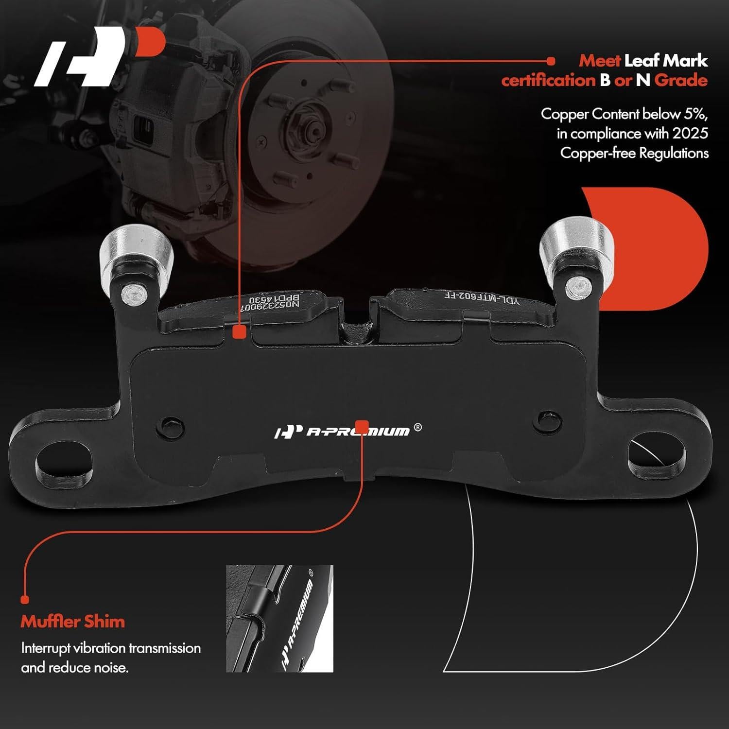 Juego de Pastillas de Freno Cerámicas A-Premium Porsche y VW