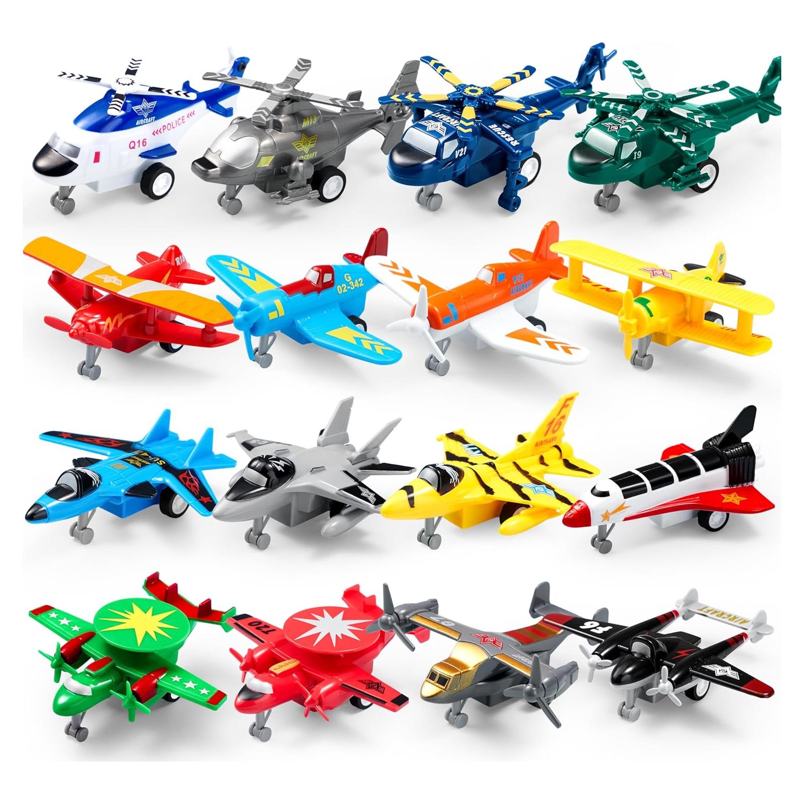 Juguetes de Aviones Retroceso Joyin 16 Piezas 11.4 cm