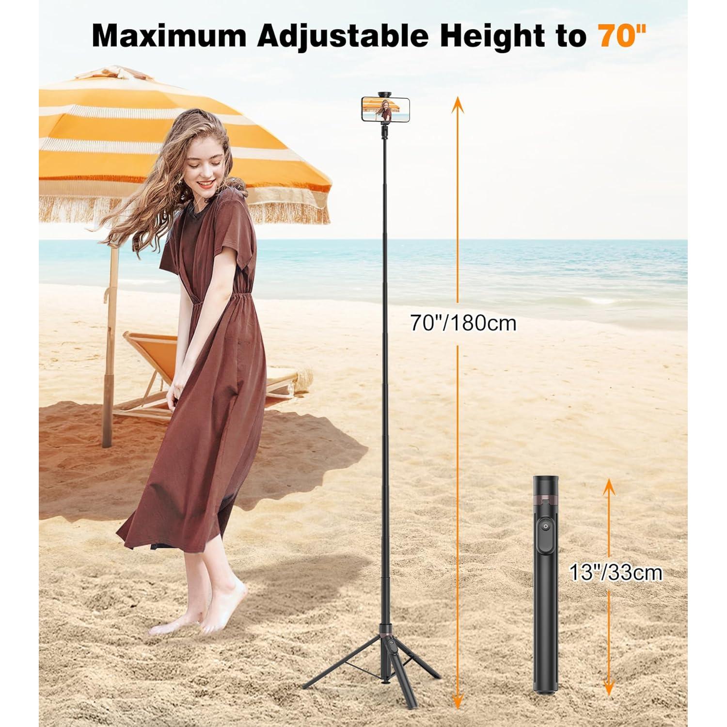 Trípode Automático TONEOF 70" (180cm) con Control Remoto Negro