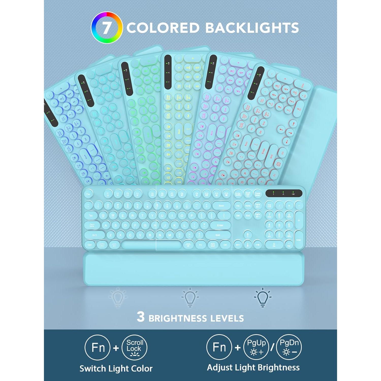 Combo Teclado y Ratón Inalámbricos Retroiluminados Trueque