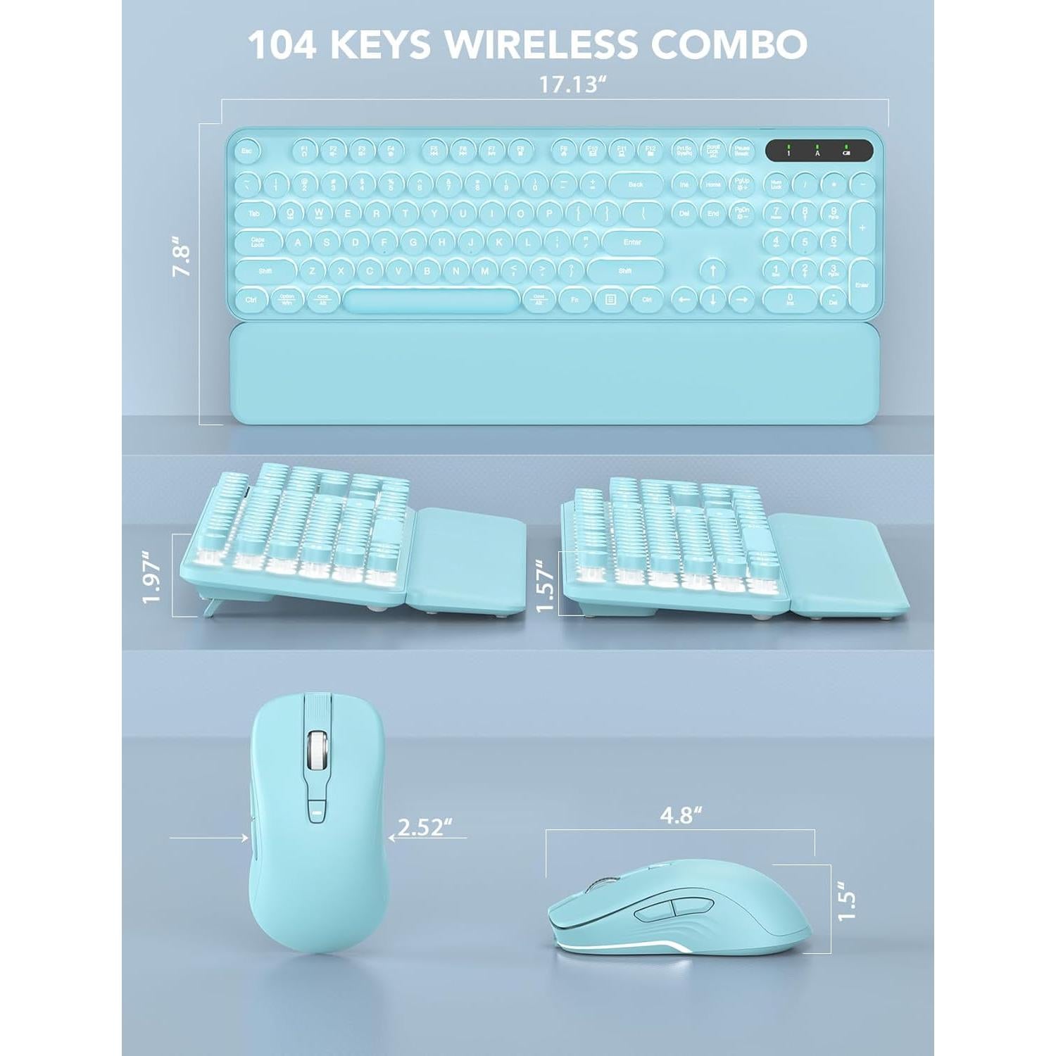 Combo Teclado y Ratón Inalámbricos Retroiluminados Trueque